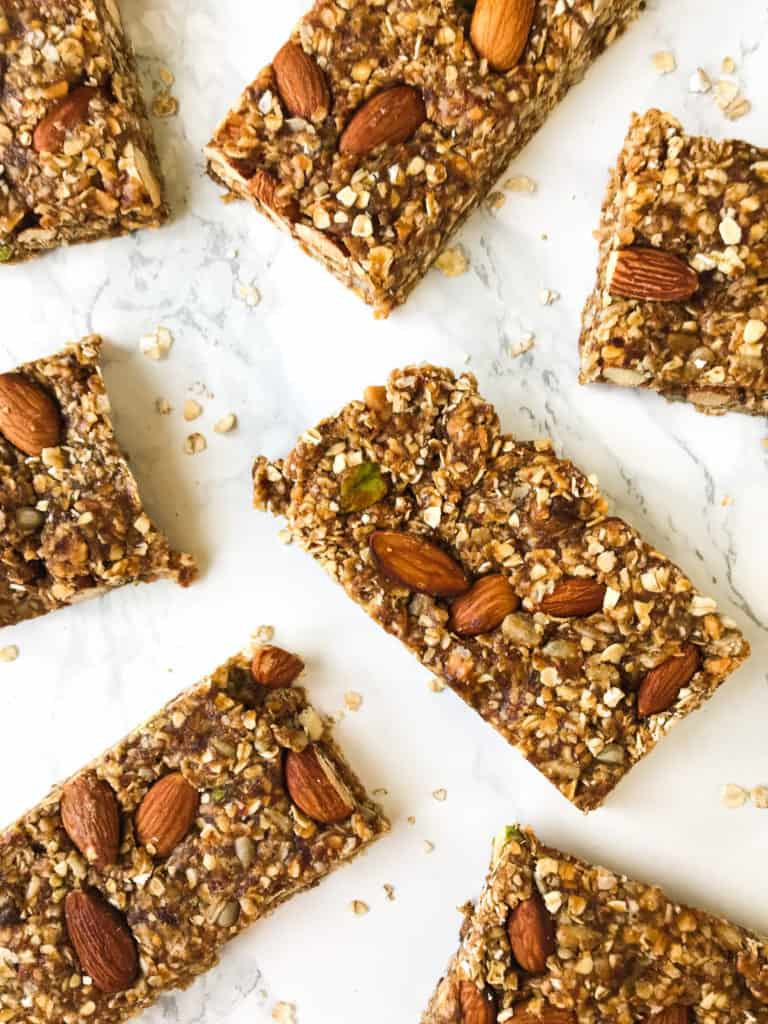 Roasted Nut And Peanut Butter Granola Bars. Vegan & No Refined Sugar!