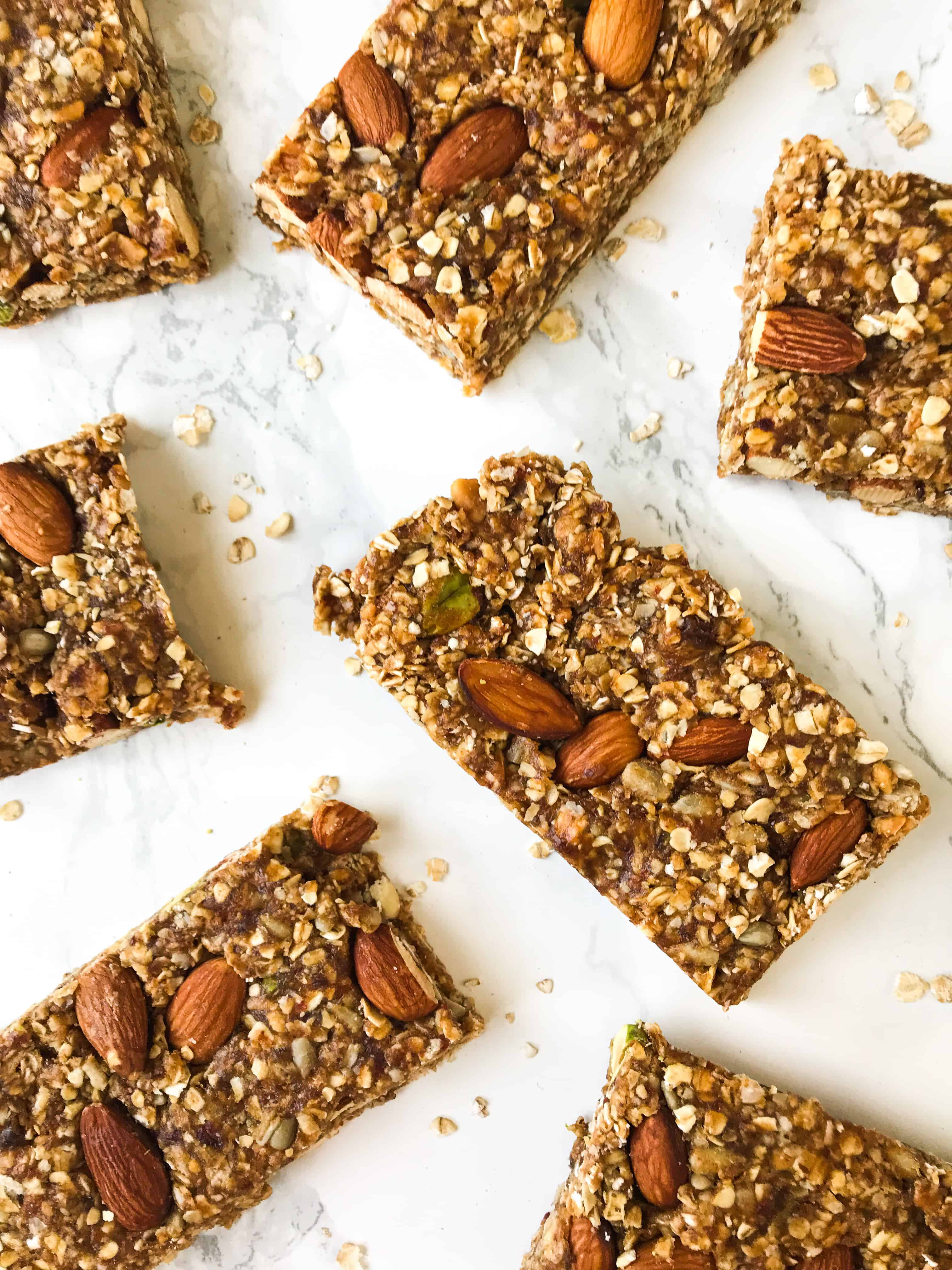 Roasted Nut And Peanut Butter Granola Bars Vegan No Refined Sugar 