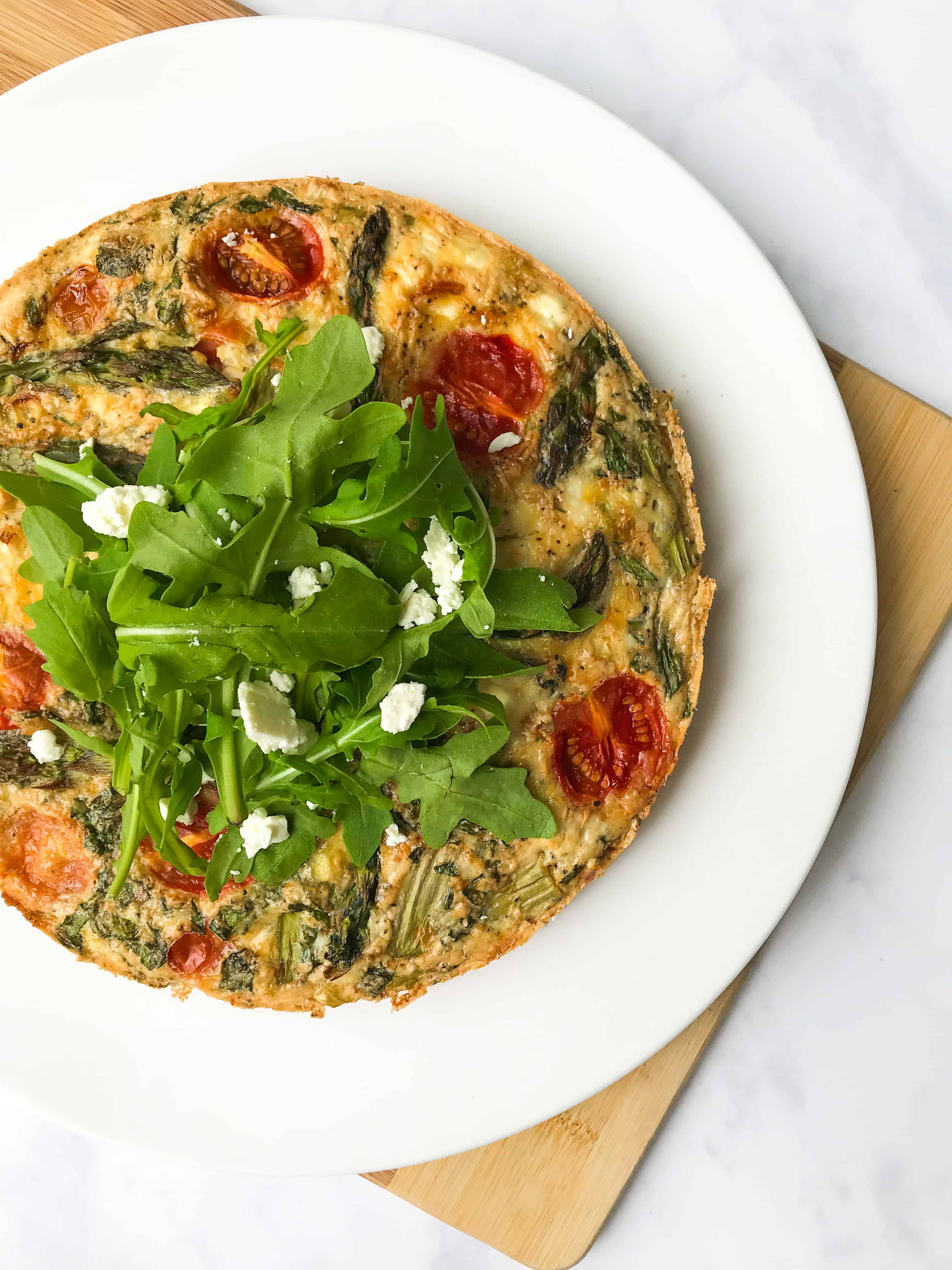 roasted tomato & asparagus frittata