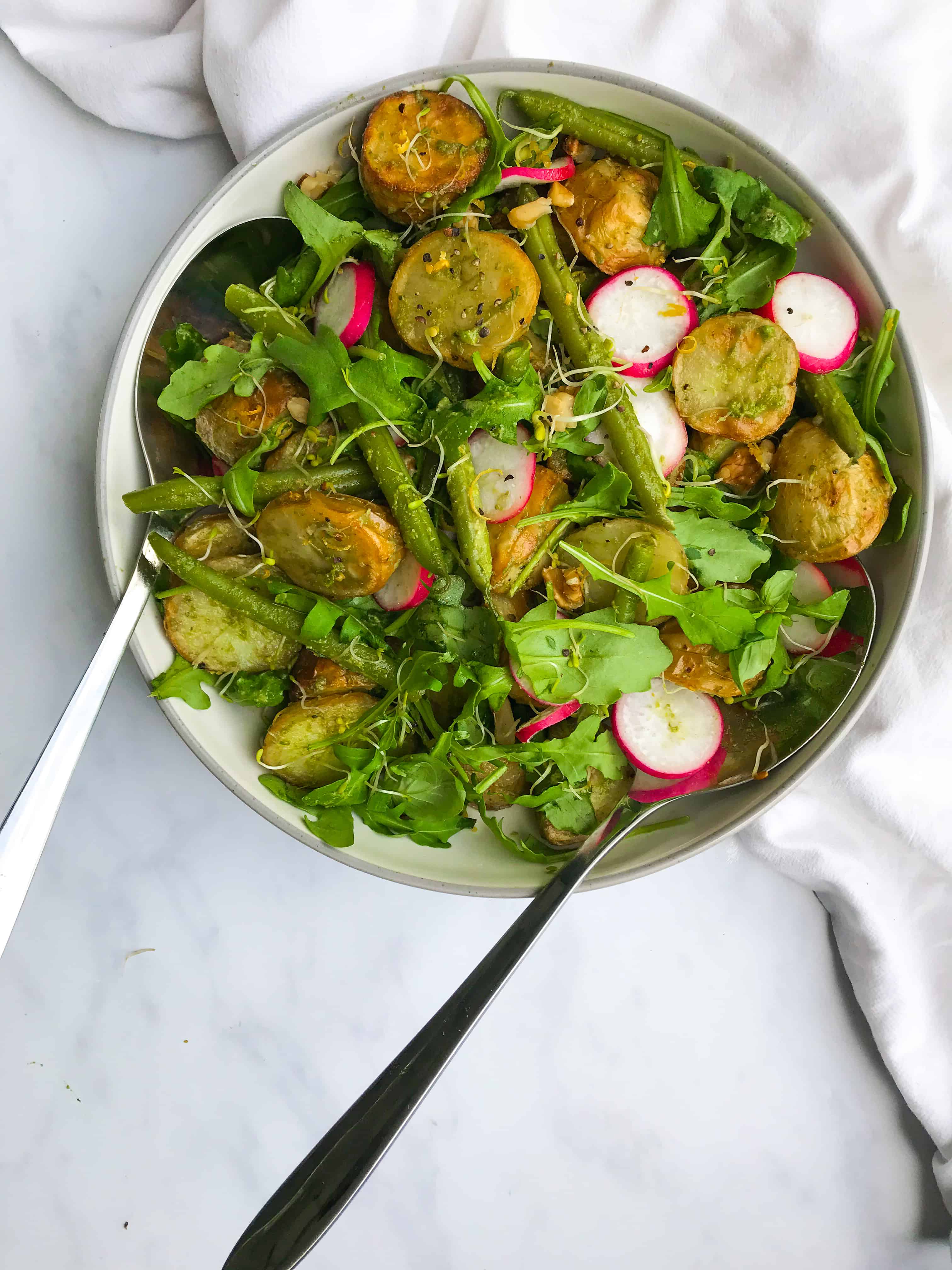 walnut pesto potato salad