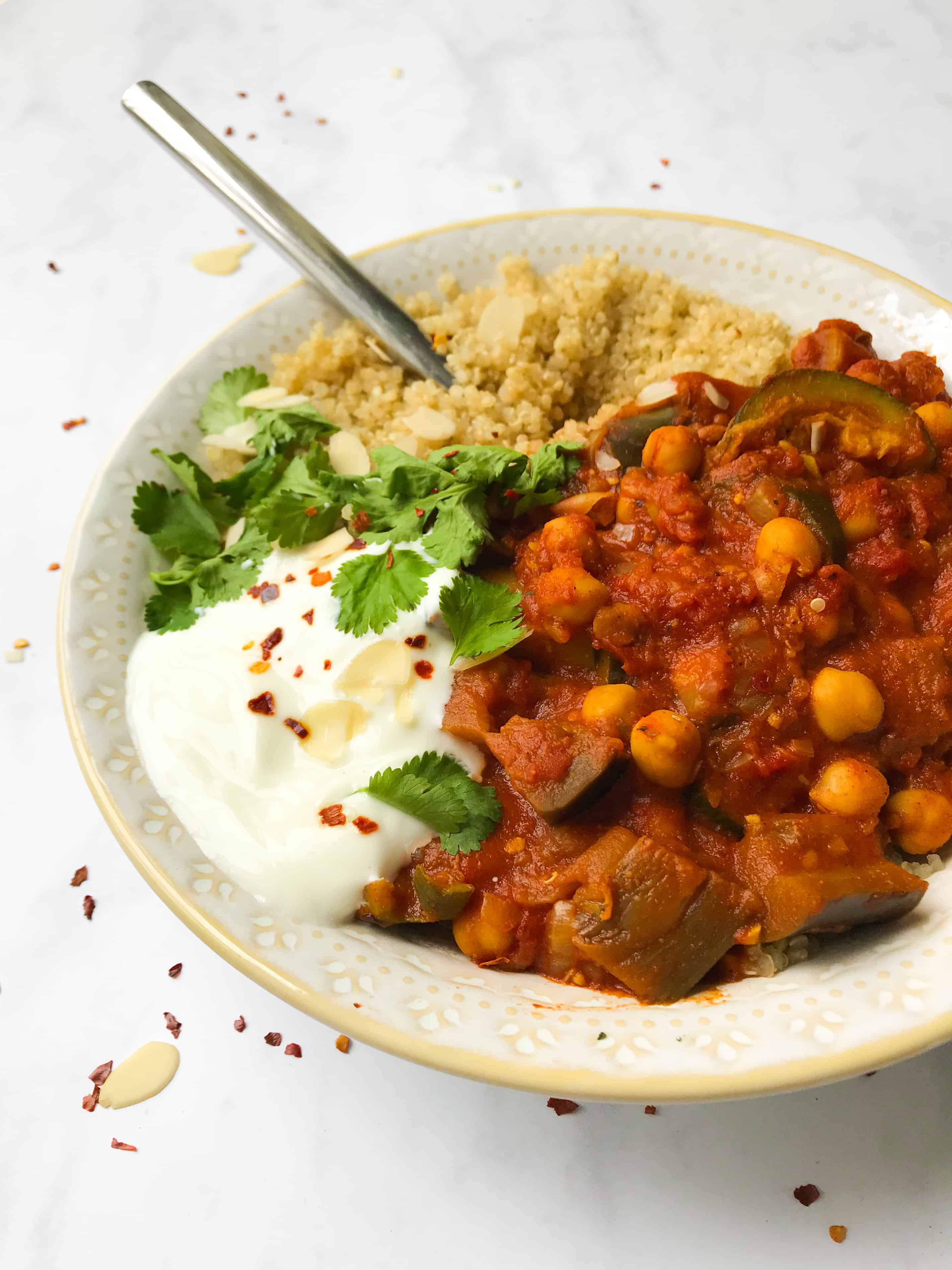 Easy Moroccan Chickpea Stew with Vegetables I Georgie Eats