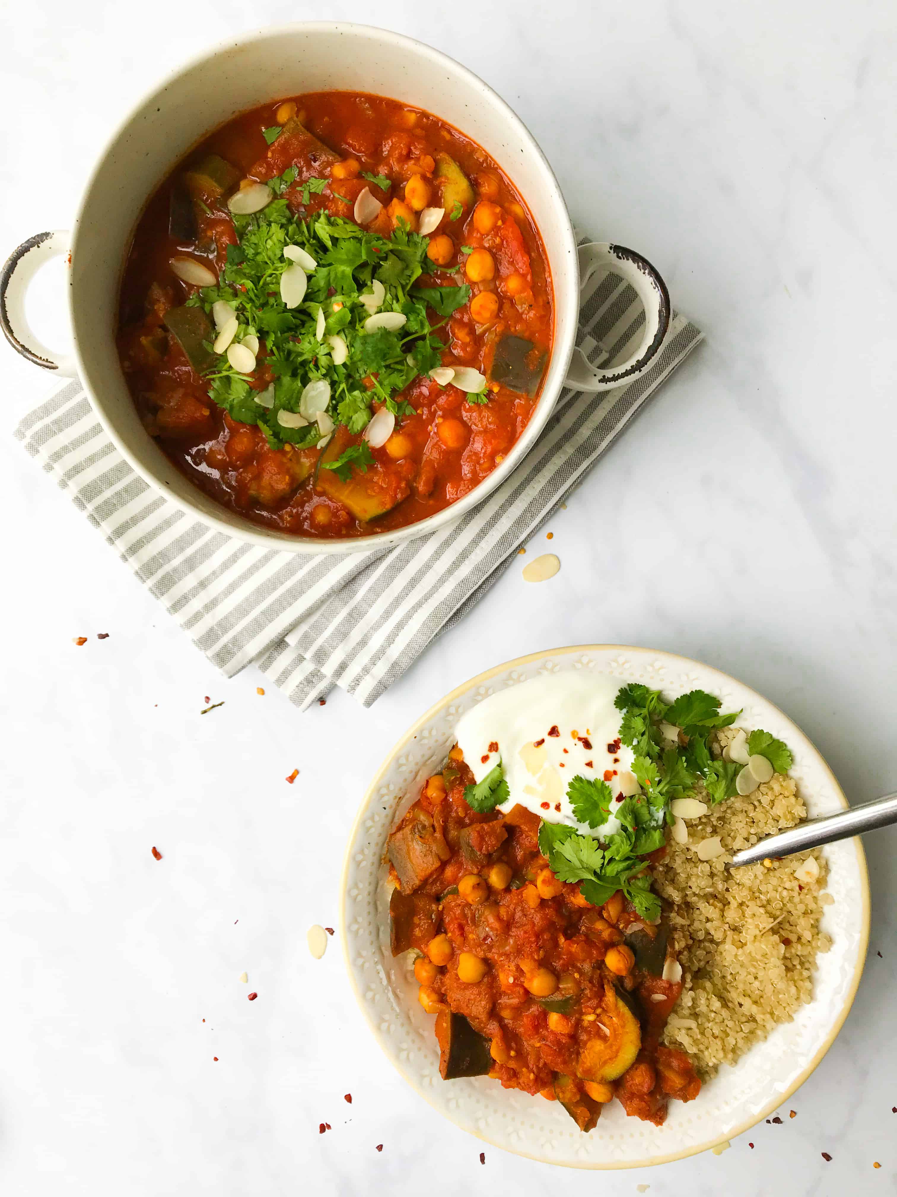 Easy Moroccan Chickpea Stew with Vegetables I Georgie Eats