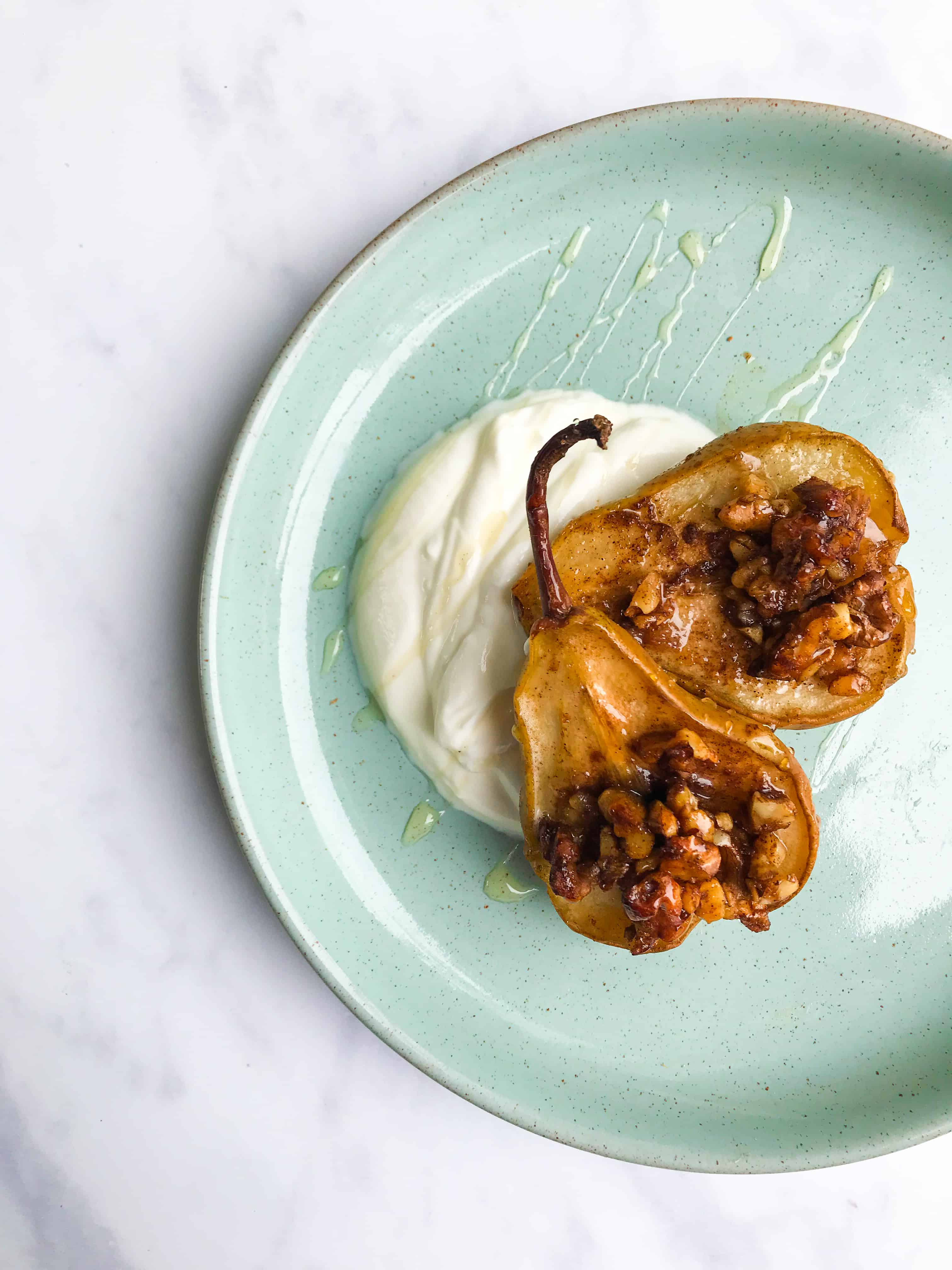 maple walnut baked pears