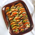 Rainbow Baked Ratatouille With Basil & Thyme - Vegan & GF - Georgie Eats