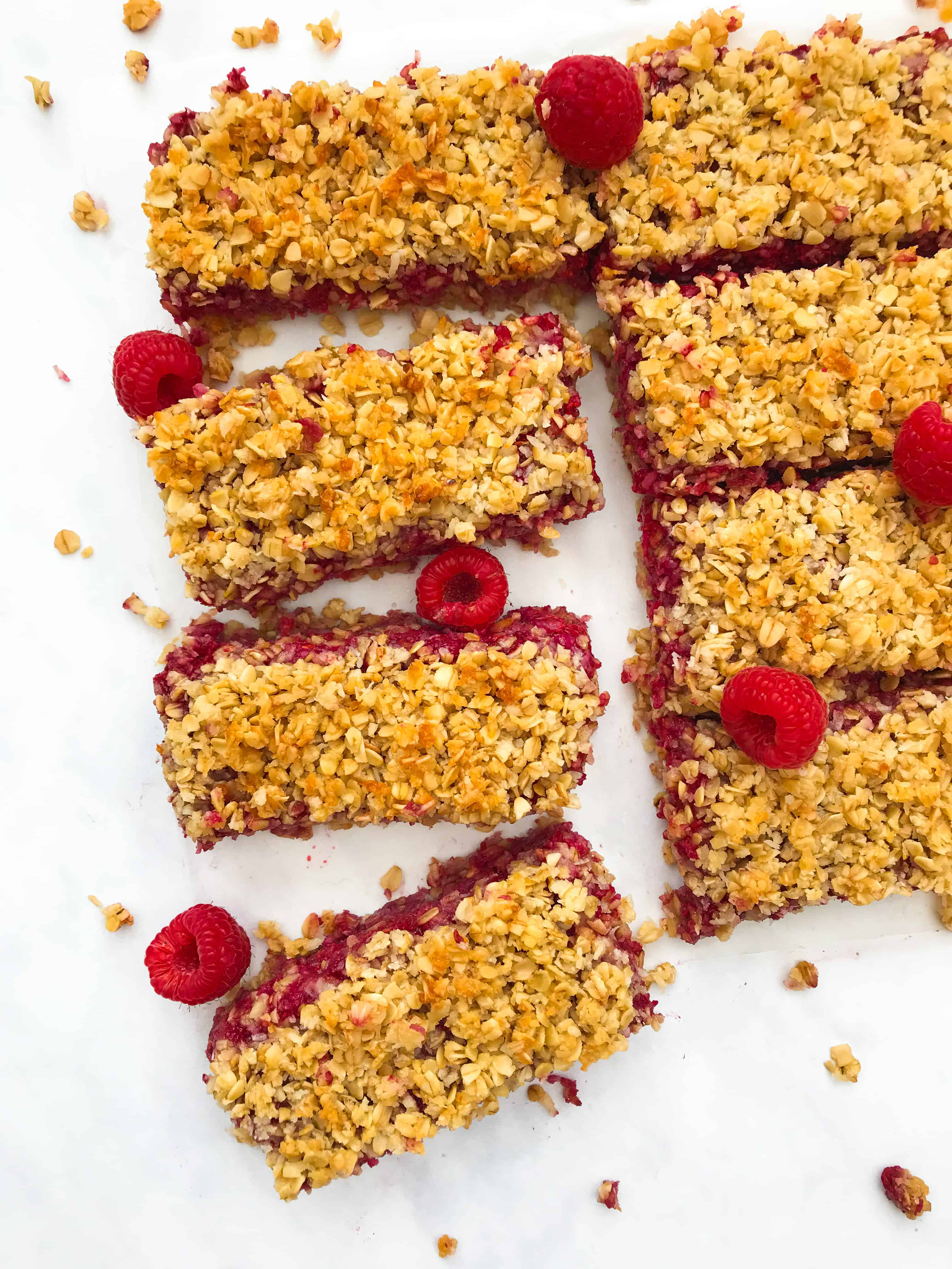 coconut & raspberry flapjacks