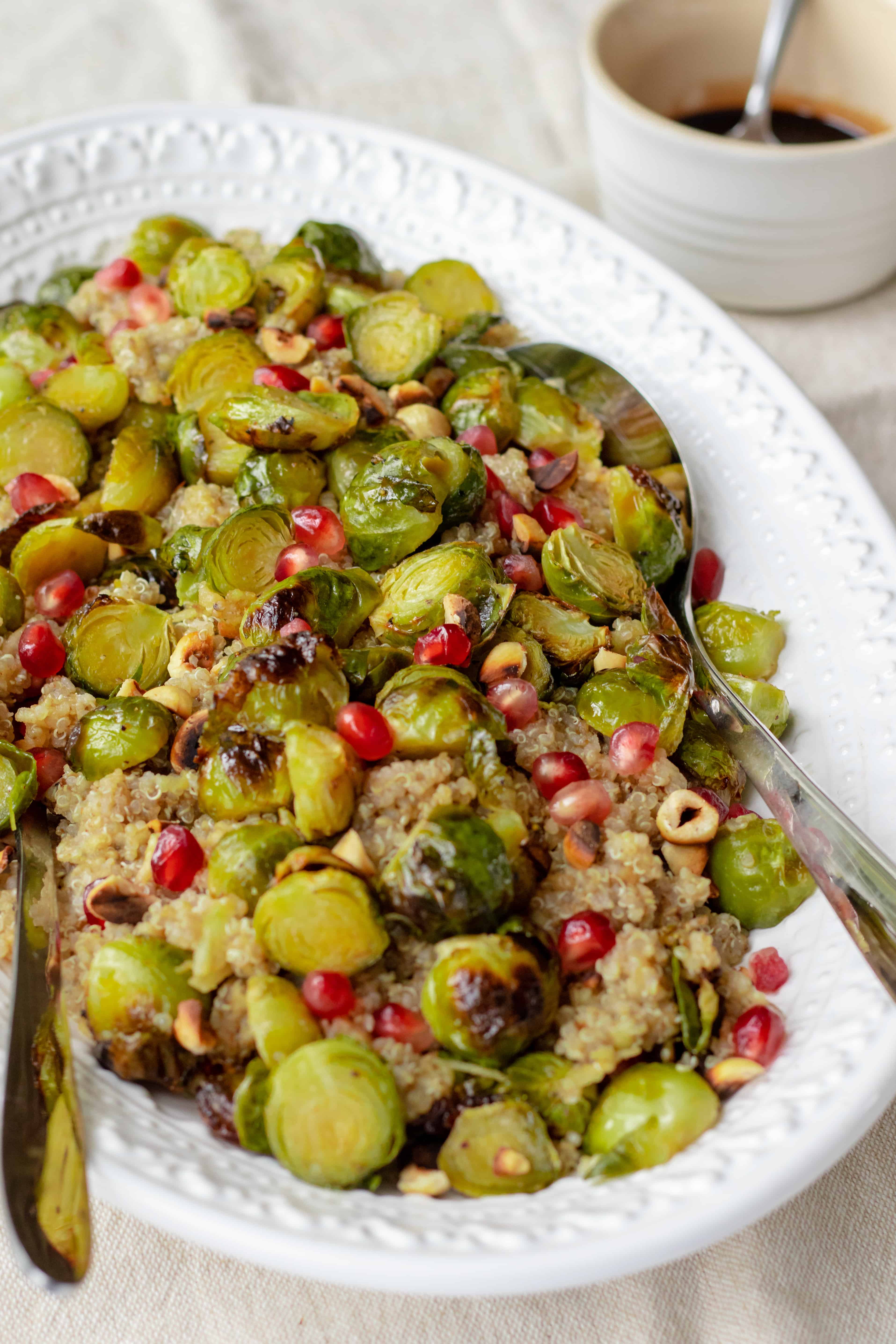 maple roasted sprout salad