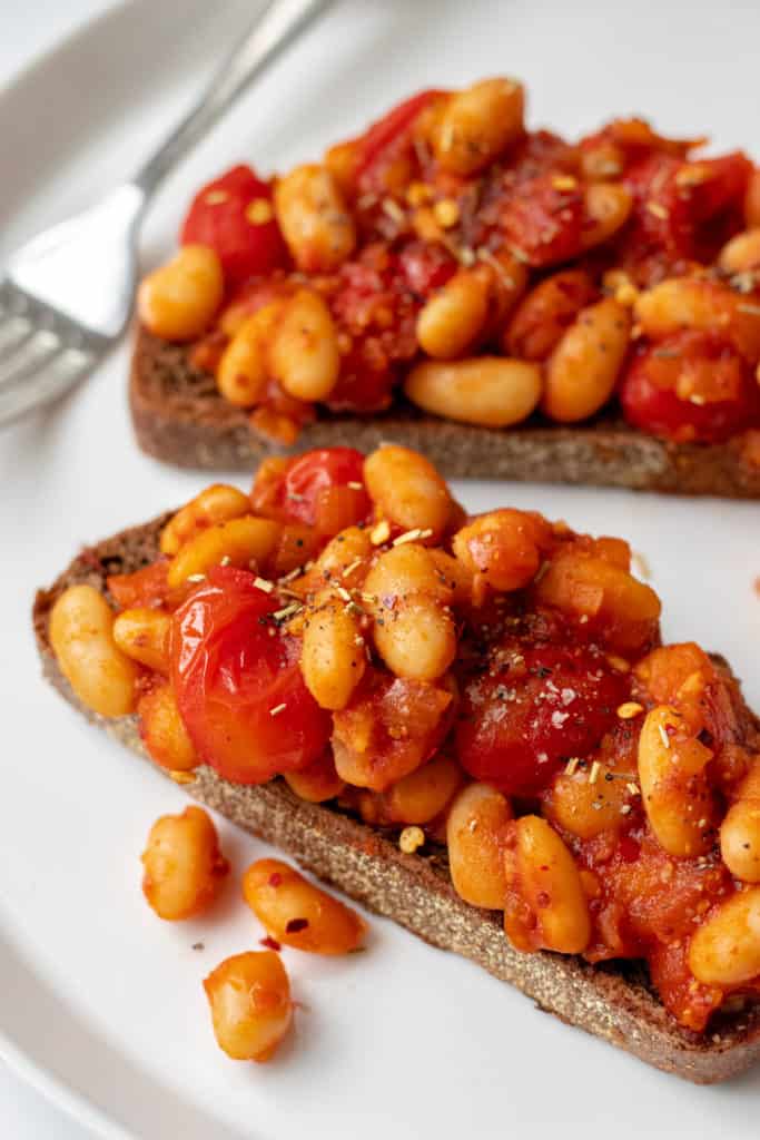 Baked Beans on Toast - Vegan, GF & Healthy! Georgie Eats.