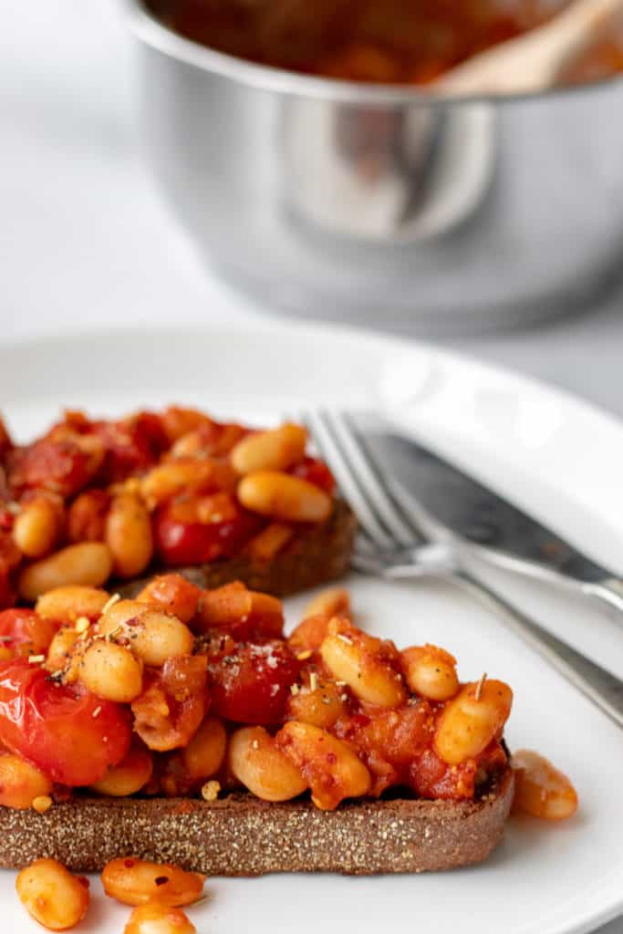 Baked Beans on Toast - Vegan, GF & Healthy! Georgie Eats.