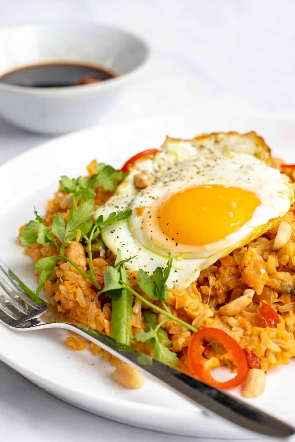 Brown Rice Nasi Goreng (Indonesian Fried Rice) I Georgie Eats