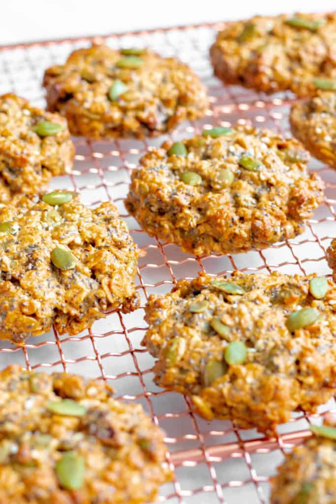 Tahini Breakfast Cookies - Healthy, GF & Vegan! Georgie Eats.