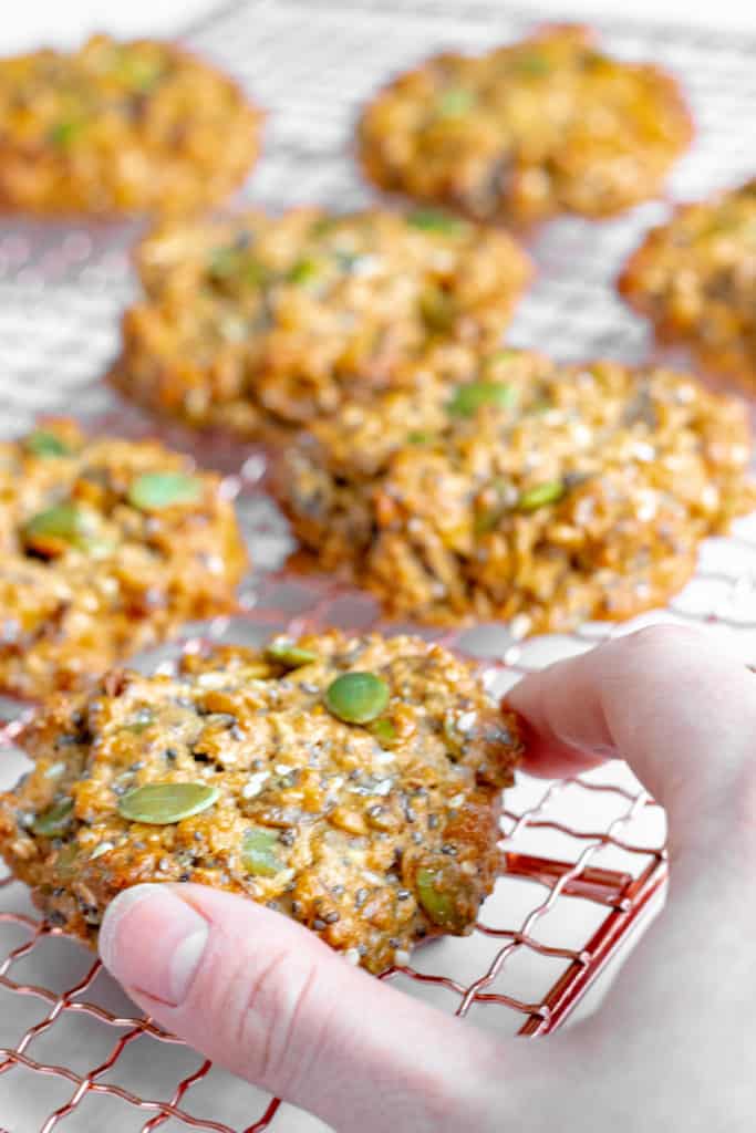 Tahini Breakfast Cookies - Healthy, GF & Vegan! Georgie Eats.