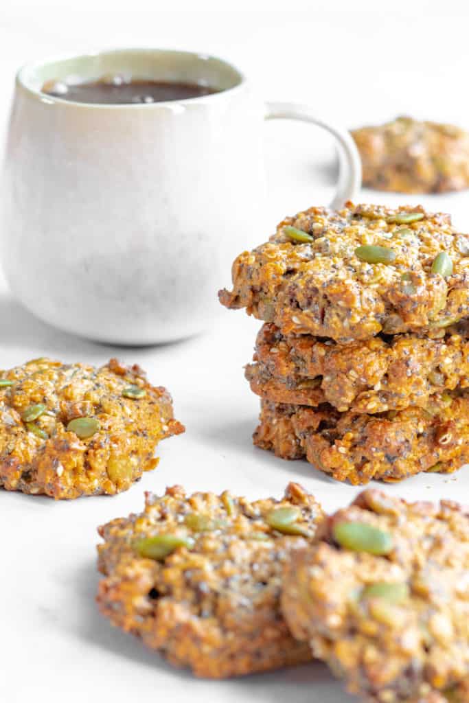 Tahini Breakfast Cookies - Healthy, GF & Vegan! Georgie Eats.