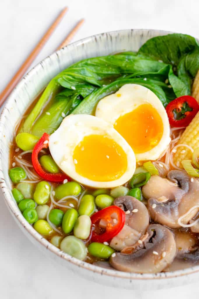 Vegetarian Miso Ramen Recipe - Healthy & GF! Georgie Eats.