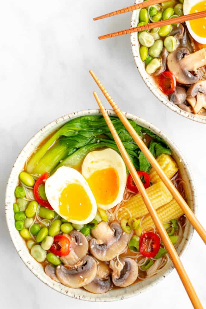 Vegetarian Miso Ramen Recipe - Healthy & GF! Georgie Eats.