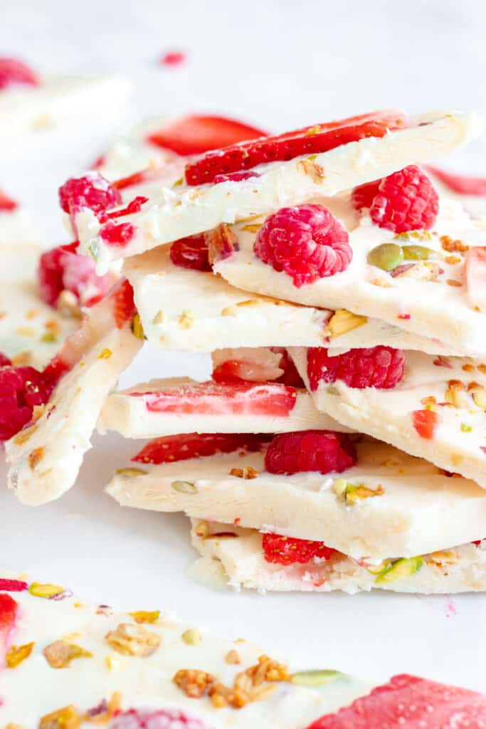 Fruity Frozen Yoghurt Bark - Vegan, GF & Healthy! Georgie Eats.