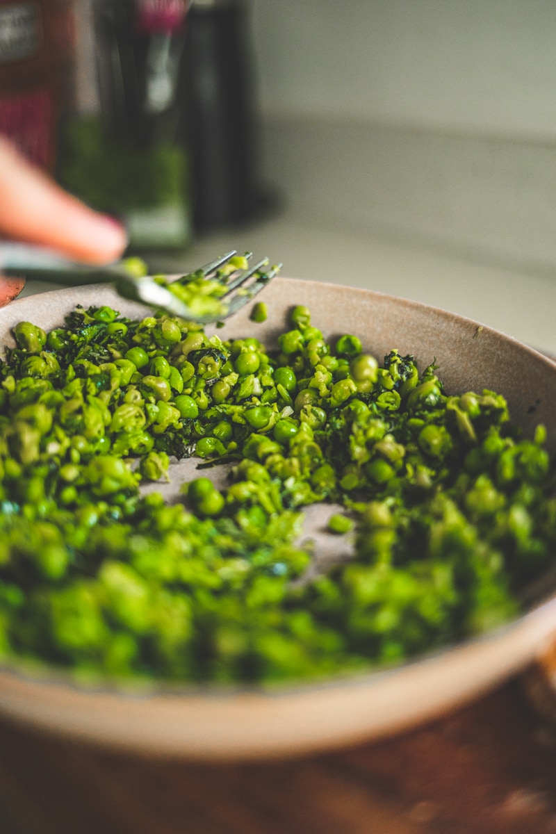 Peas on Toast mixture - Georgie Eats