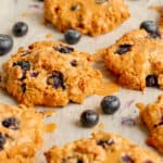 Blueberry Crumble Cookies - Vegan, GF & healthy! Georgie Eats.