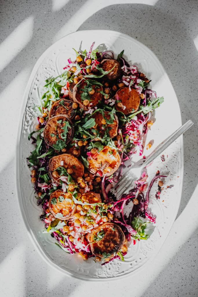 Black Rice & Sweet Potato Salad - Georgie Eats.