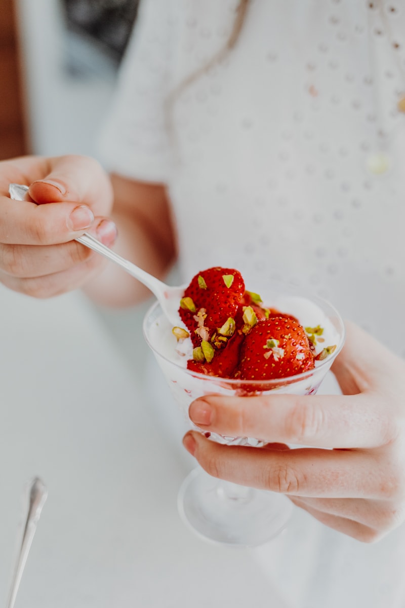 Strawberry & Elderflower Fools - Vegan, GF & Healthy! Georgie Eats.