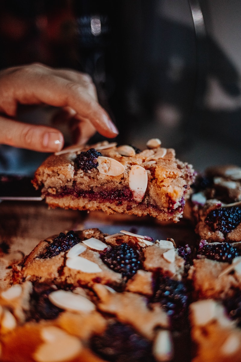 Blackberry Bakewell Bars - Vegan, Gluten-Free & Healthy! Georgie Eats.