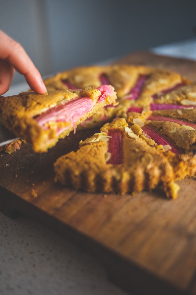 Rhubarb & Ginger Frangipane - Georgie Eats