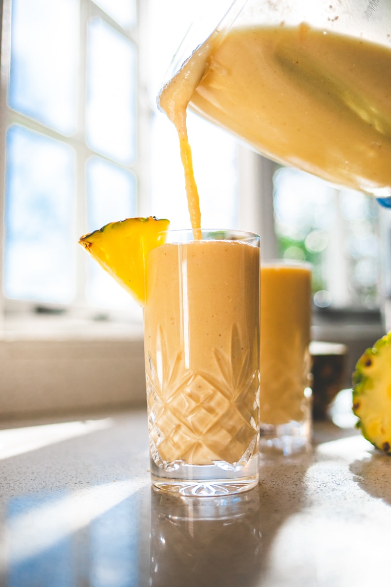 Pina Colada Breakfast Smoothie - Georgie Eats