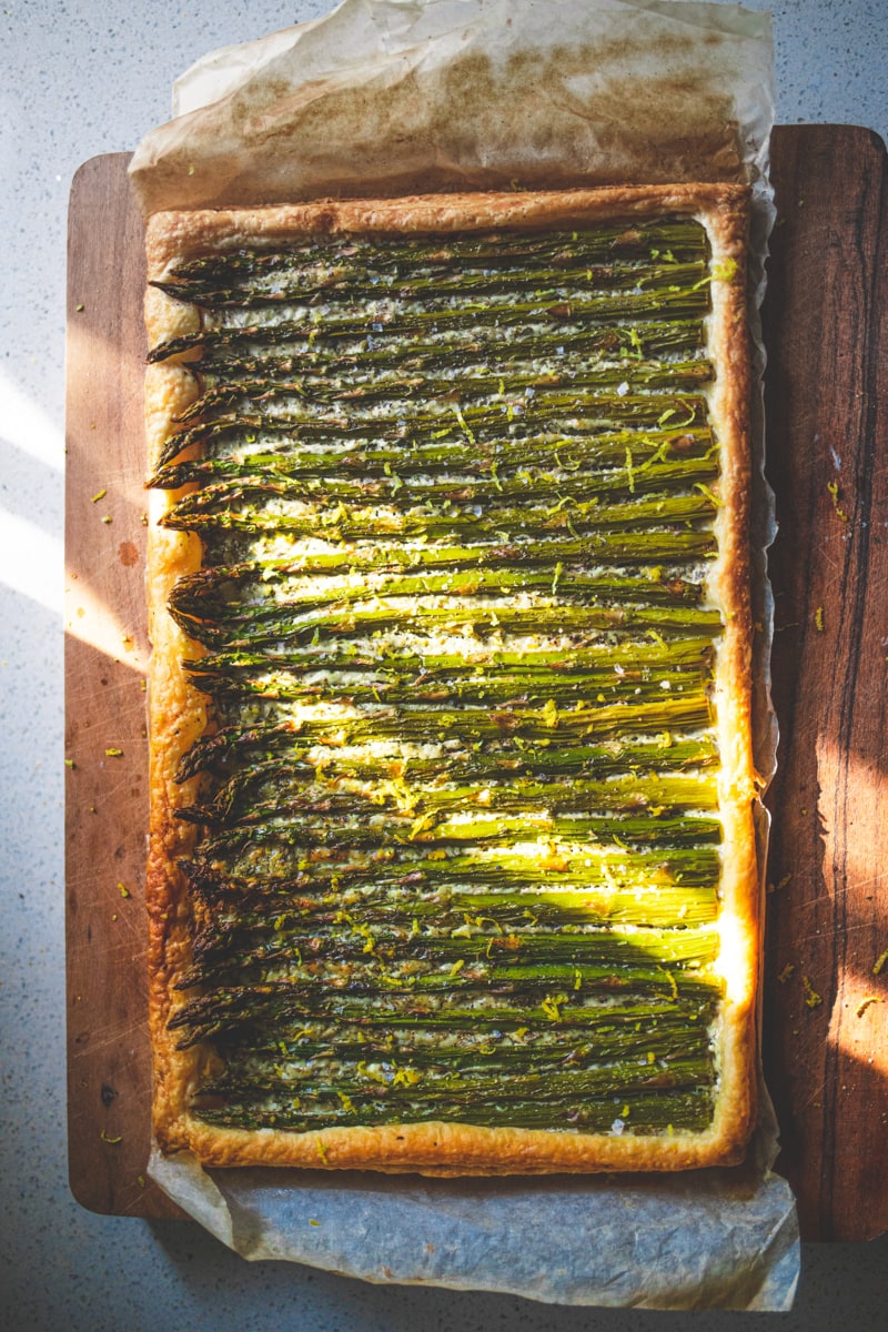 6 Ingredient Asparagus Tart - Georgie Eats