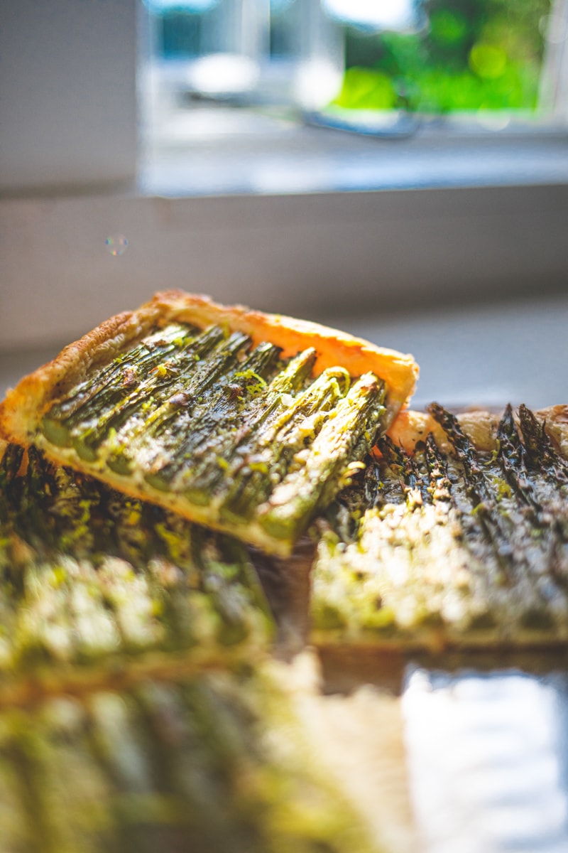 Slices of 6 Ingredient Asparagus Tart