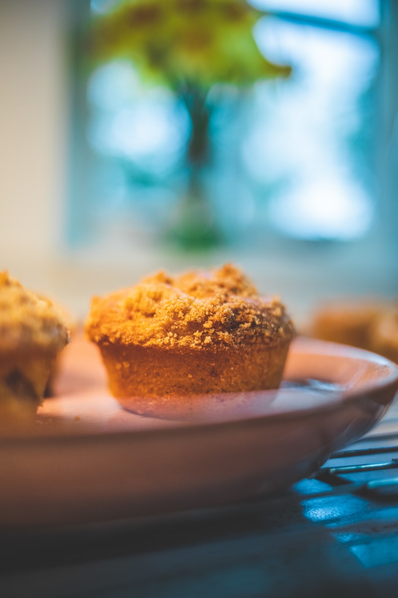 Vegan Rhubarb Crumble Muffins - Georgie Eats