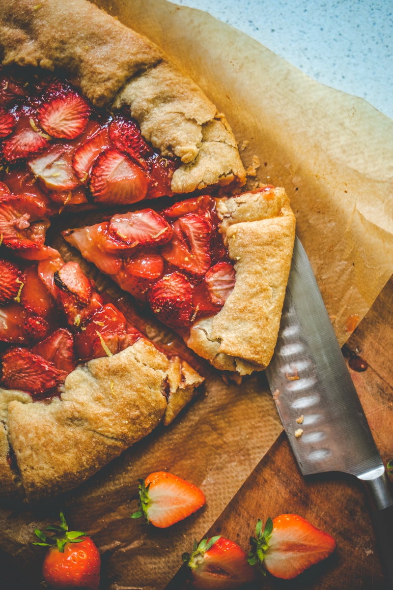 Vegan Strawberry Galette - Georgie Eats