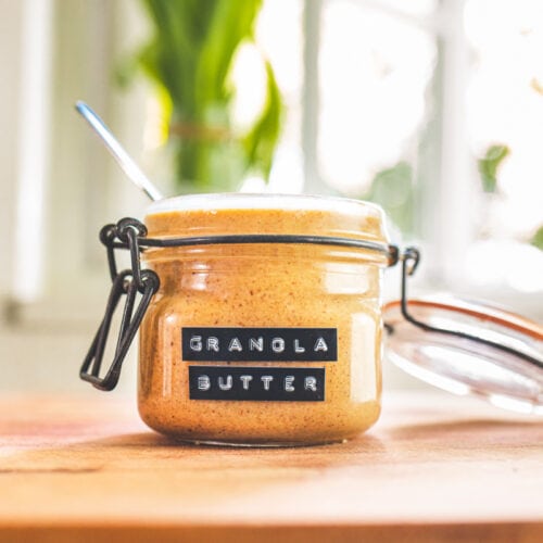 Vegan Granola Butter in a jar - Georgie Eats