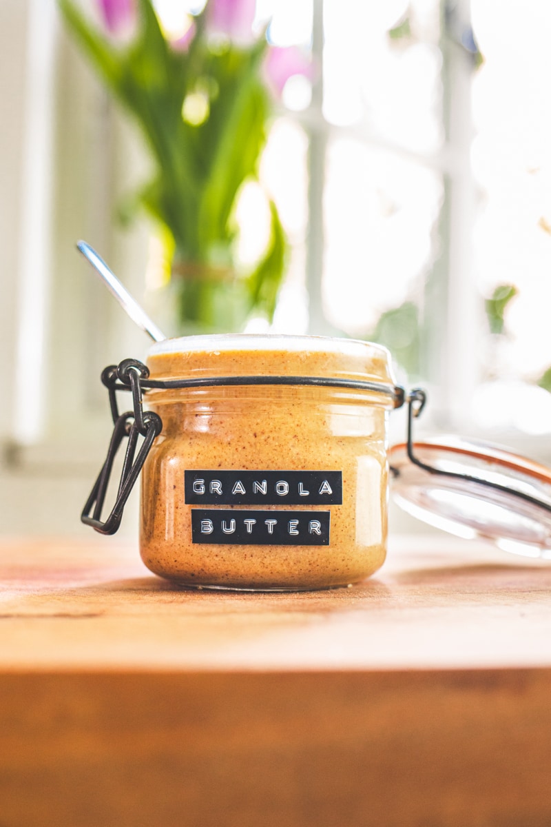 Vegan Granola Butter in a jar - Georgie Eats