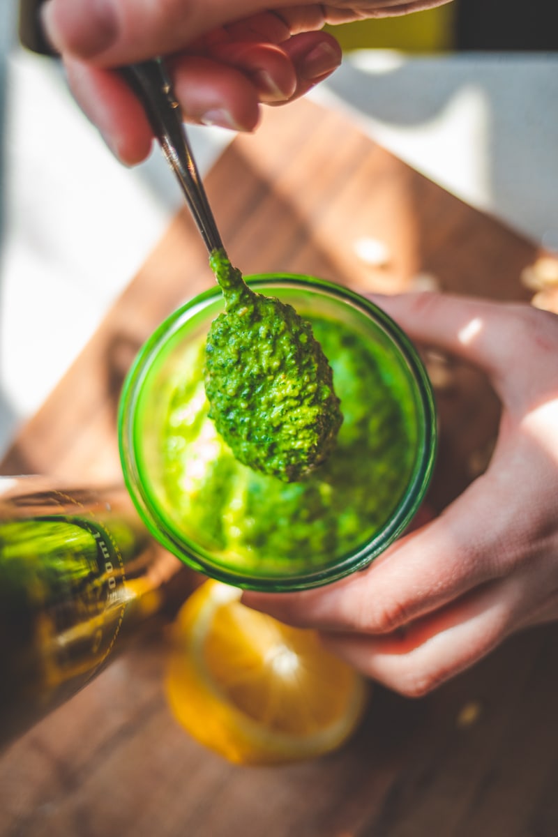 Easy Wild Garlic Pesto - Georgie Eats