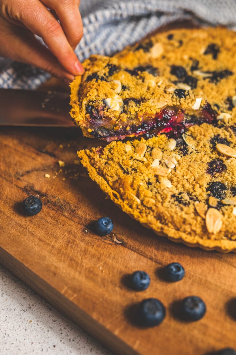 Vegan Blueberry Frangipane Tart I Georgie Eats