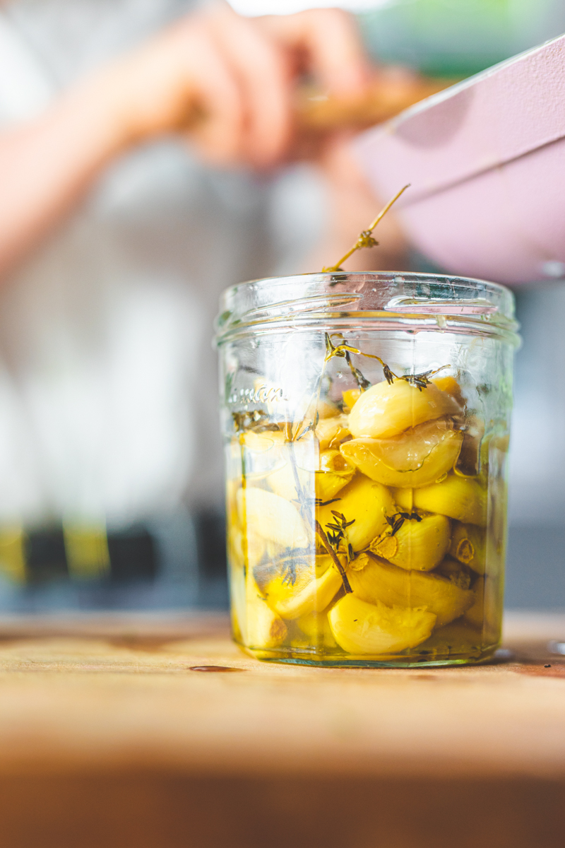 Confit Garlic in a jar - Georgie Eats