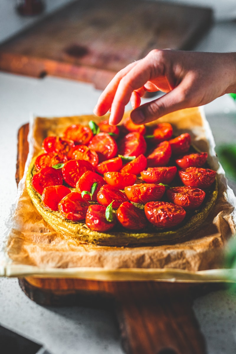 Pesto & Tomato Tart - Georgie Eats