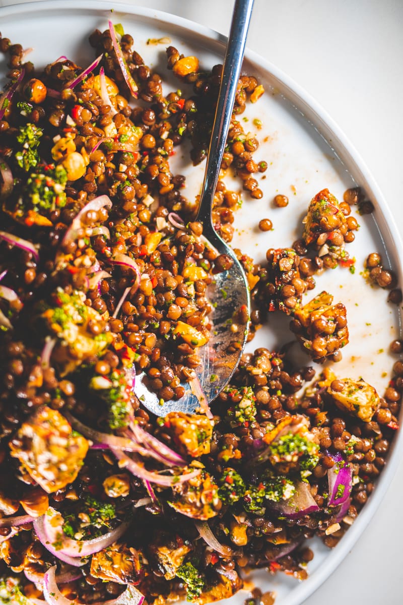 Chimichurri Celeriac Salad - Georgie Eats