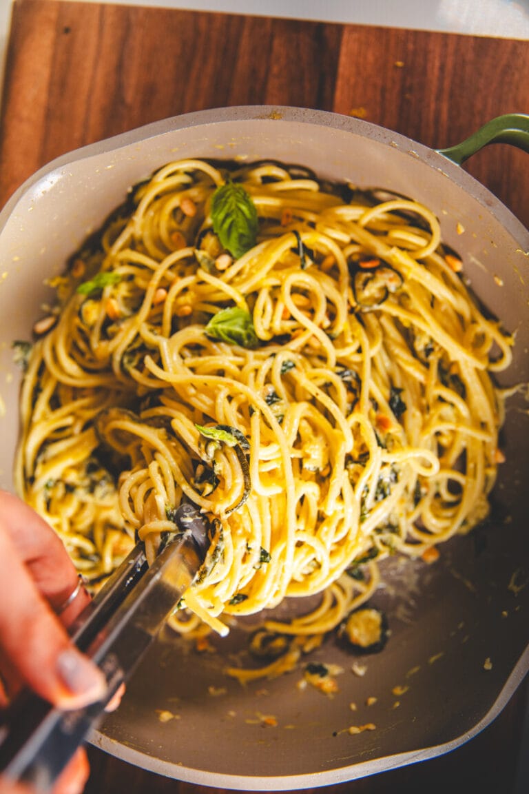 Slow-Cooked Courgette Pasta - Georgie Eats