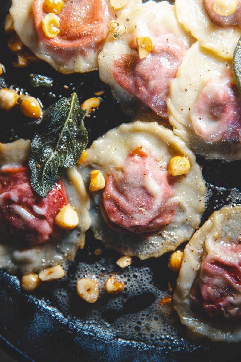 Beetroot & Hazelnut Ravioli - Georgie Eats