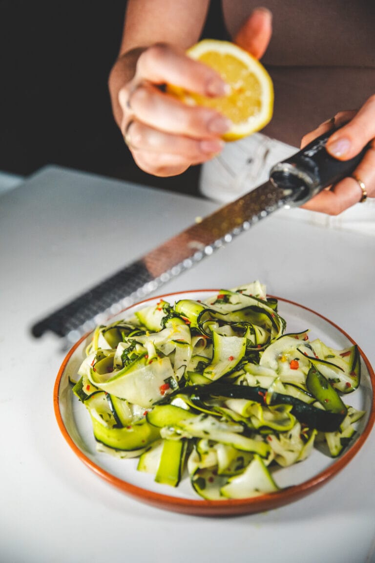 Raw Courgette Salad with Chilli, Basil & Lemon I Eats