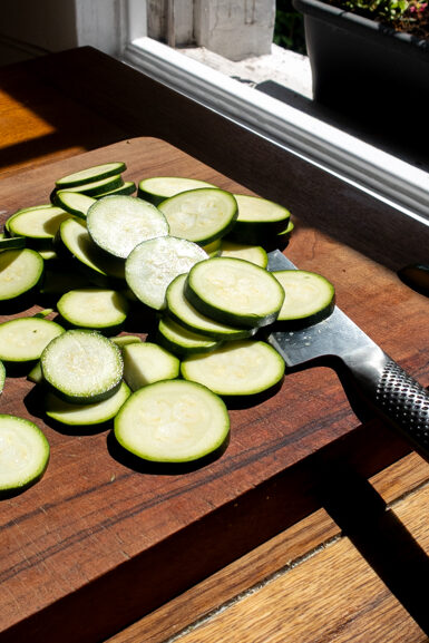 Chopping Courgettes - Georgie Eats