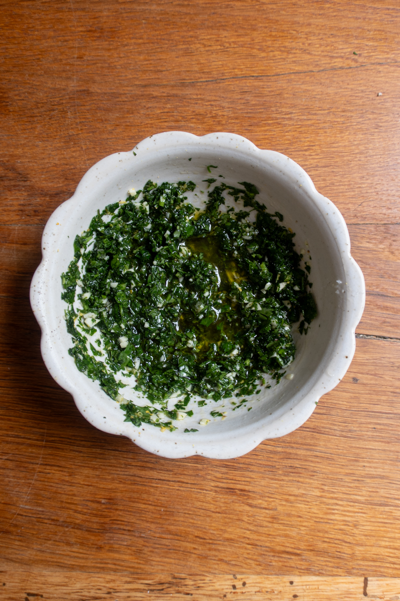 Twist On A Gremolata Being Made - Georgie Eats