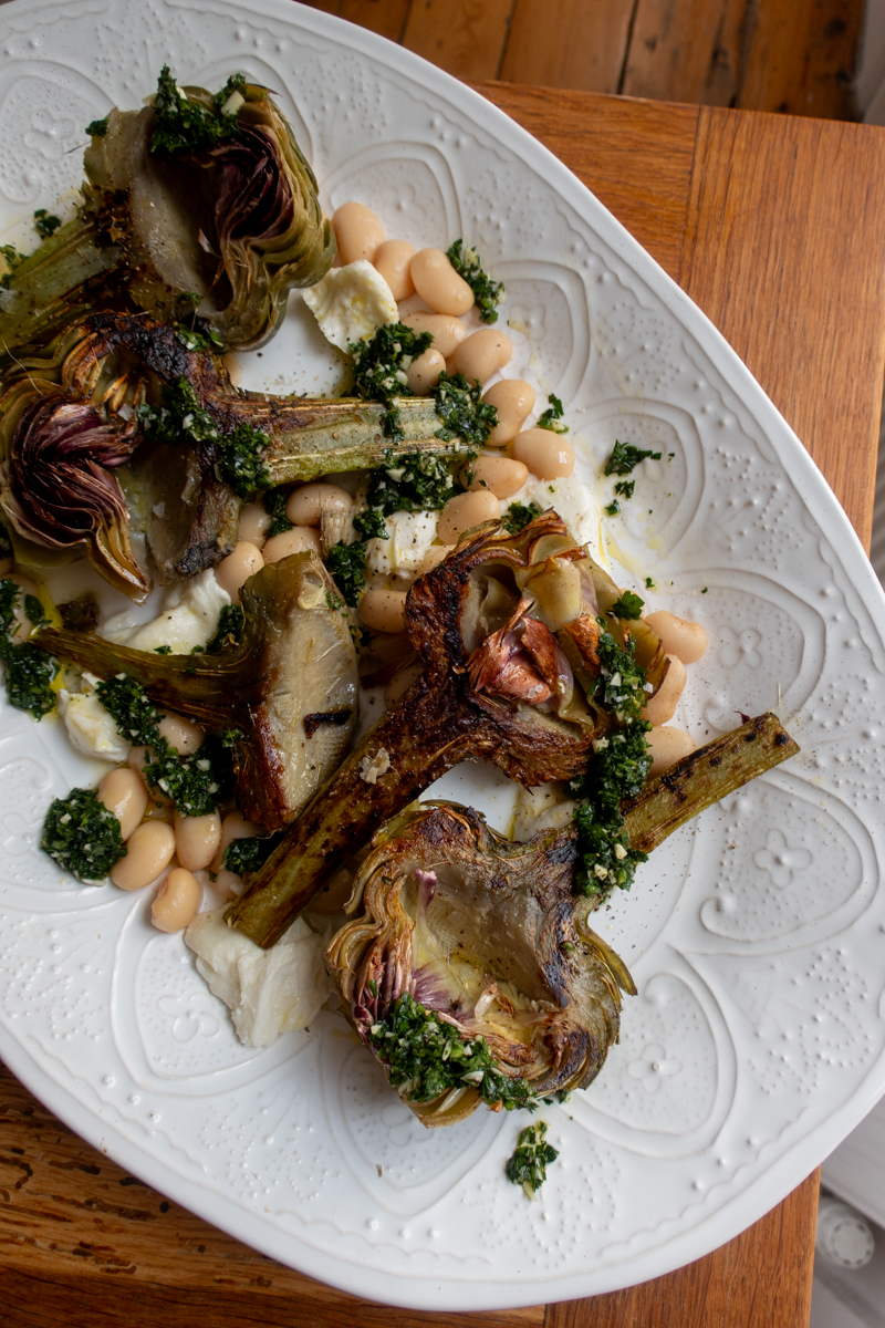 Artichoke Hearts & a (Kinda) Gremolata - Georgie Eats
