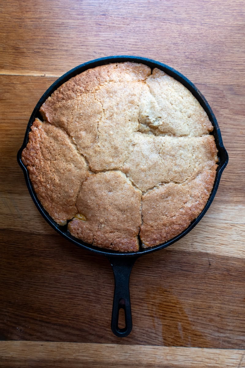 Freshly baked Peach Cobbler - Georgie Eats