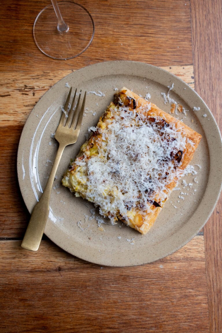 Leek, Gruyere & Parmesan Tart - Georgie Eats
