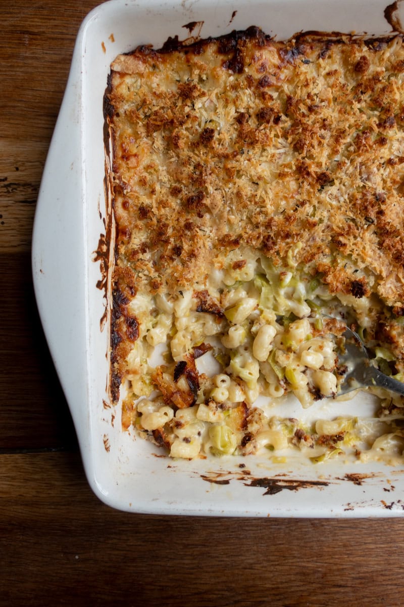 CARAMELISED LEEK & MUSTARD MACARONI CHEESE - Georgie Mullen