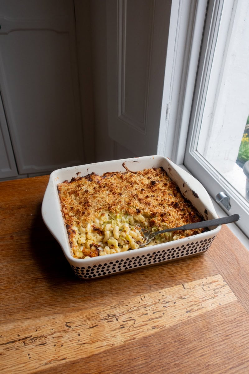 CARAMELISED LEEK & MUSTARD MACARONI CHEESE - Georgie Mullen