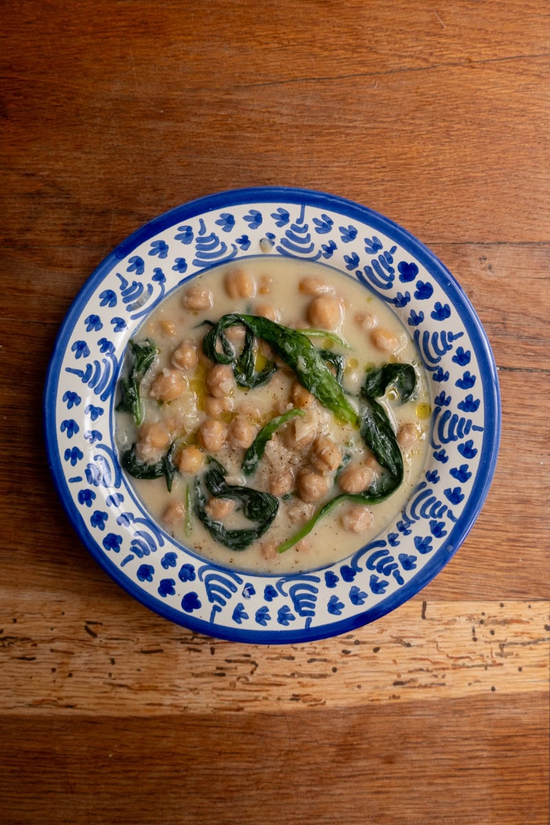 Pecorino Chickpeas, Wild Garlic