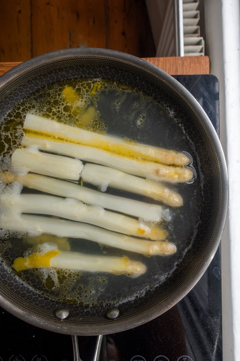 White Asparagus In A Pan - Georgie Mullen 